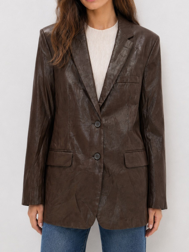 BLAZER CAFE SUEDE CON TEXTURA