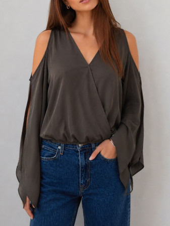 BLUSA VERDE MUSGO FABIOS COLD SHOULDER