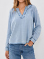 BLUSA DENIM CLARO MANGA LARGA