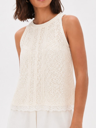 BLUSA ENCAJE CREMA