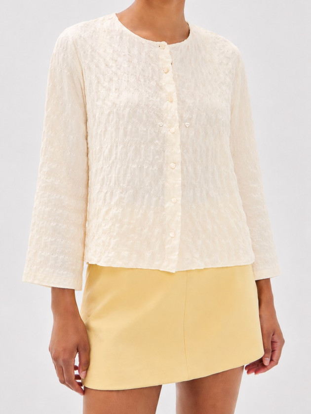 BLUSA SHRINK CREMA