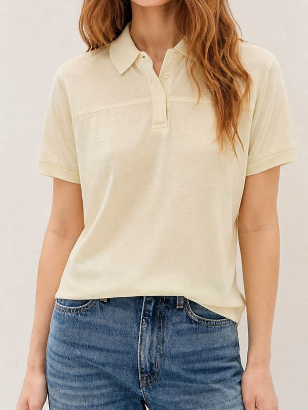 BLUSA POLO AMARILLO PASTEL