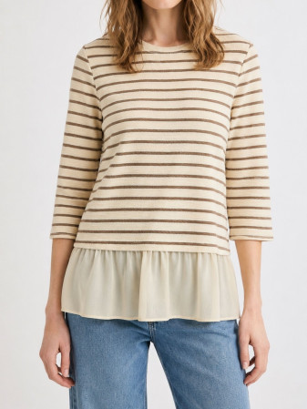 BLUSA RAYADA AMARILLO PASTEL