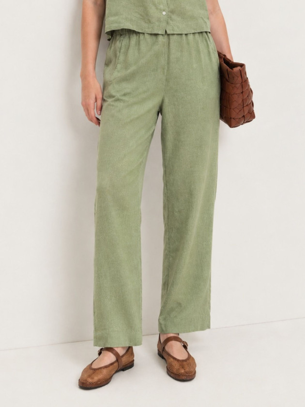 PANTALON VERDE TIRO ALTO ALFRED