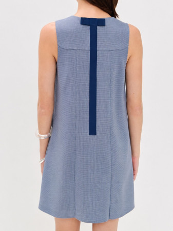 VESTIDO TWEED CELESTE