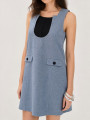 VESTIDO TWEED CELESTE