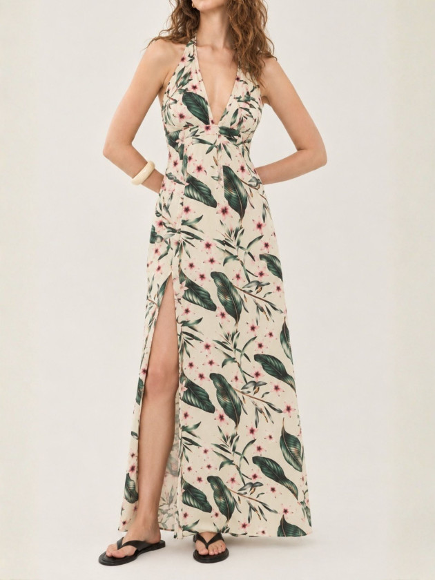 VESTIDO TROPICAL HALTER