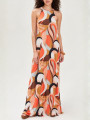 VESTIDO MAXI ESTAMPADO HALTER MANGO