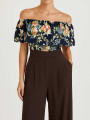 BLUSA FLORAL OFF SHOULDER