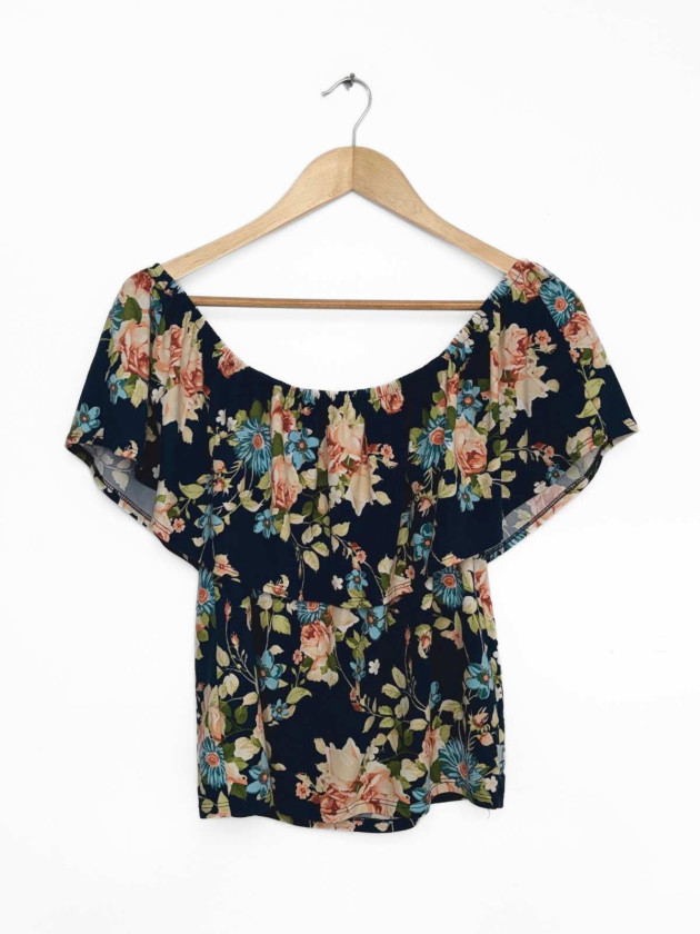 BLUSA FLORAL OFF SHOULDER