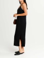 VESTIDO NEGRO SATINADO MAXI