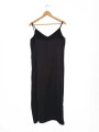 VESTIDO NEGRO SATINADO MAXI