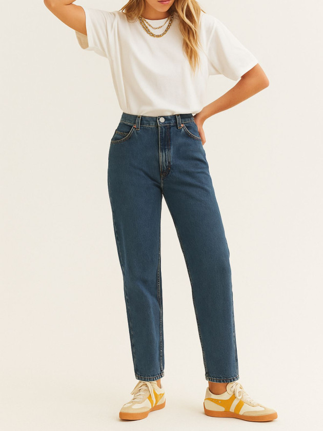 MOM JEANS AZUL ARIZONA