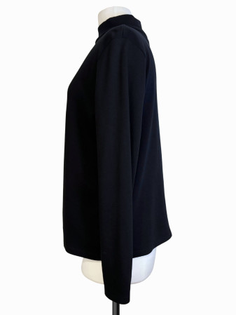 BLUSA NEGRA CUELLO ALTO ESTATE ISAAC MIZRAHI