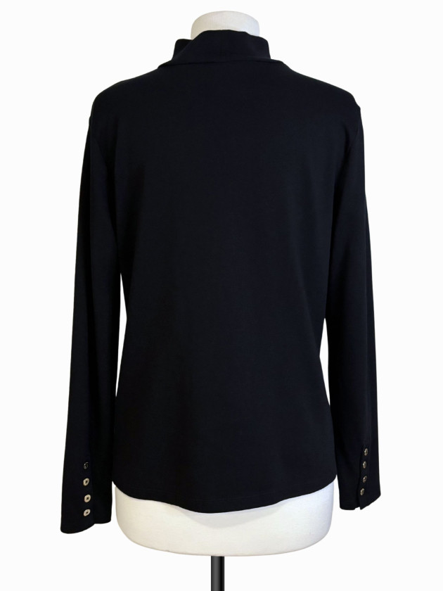 BLUSA NEGRA CUELLO ALTO ESTATE ISAAC MIZRAHI