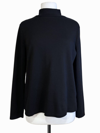 BLUSA NEGRA CUELLO ALTO ESTATE ISAAC MIZRAHI