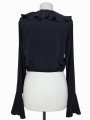BLUSA NEGRA CON LAZOS