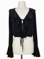 BLUSA NEGRA CON LAZOS