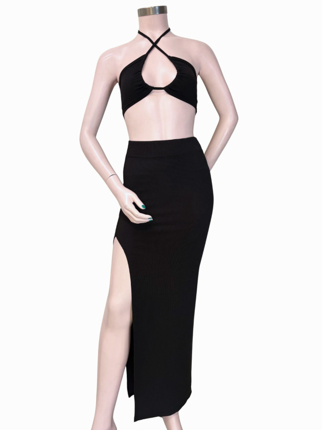 SET FALDA Y TOP NEGRO