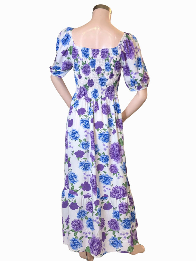 VESTIDO FLORAL LUCCA FLORES MORADAS
