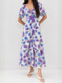 VESTIDO FLORAL LUCCA FLORES MORADAS