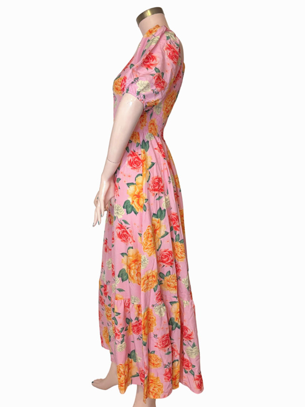 VESTIDO FLORAL LUCCA ROSADO