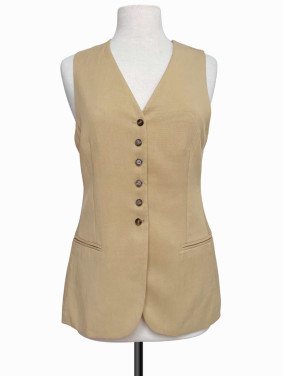 CHALECO CAQUI H&M LARGO