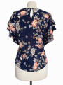 BLUSA FLORAL AZUL NEGRO