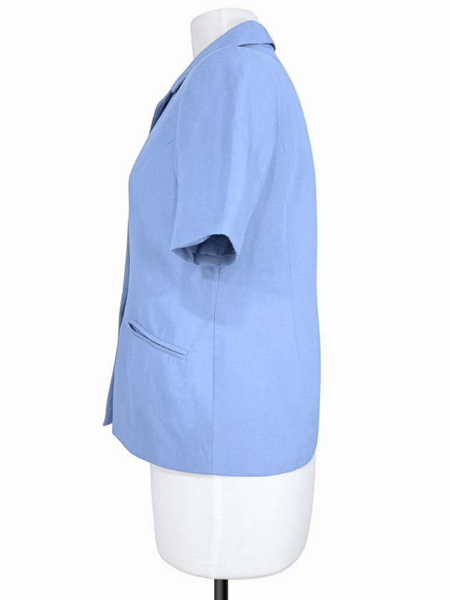 BLAZER VINTAGE CELESTE MANGA CORTA