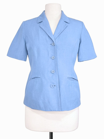 BLAZER VINTAGE CELESTE MANGA CORTA