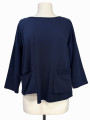 BLUSA AZUL BOXY ASIMETRICA