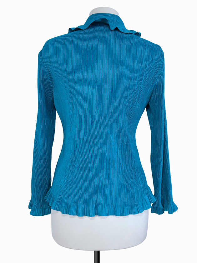 BLUSA ABIERTA Y2K TURQUESA