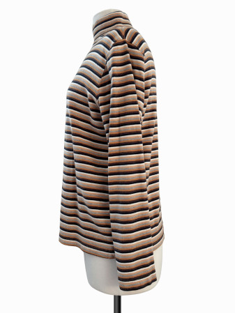 BLUSA CUELLO ALTO RAYADA