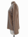 BLUSA CUELLO ALTO RAYADA
