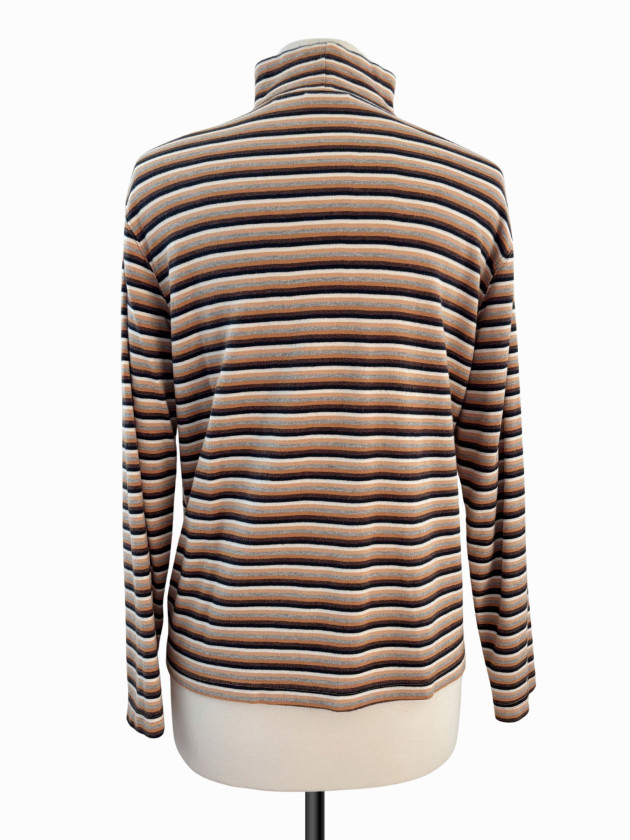 BLUSA CUELLO ALTO RAYADA