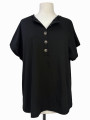 BLUSA NEGRA CON BOTONES CAFE