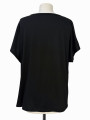BLUSA NEGRA CON BOTONES CAFE