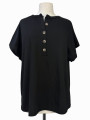 BLUSA NEGRA CON BOTONES CAFE