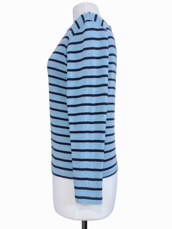 CAMISA RAYADA CELESTE