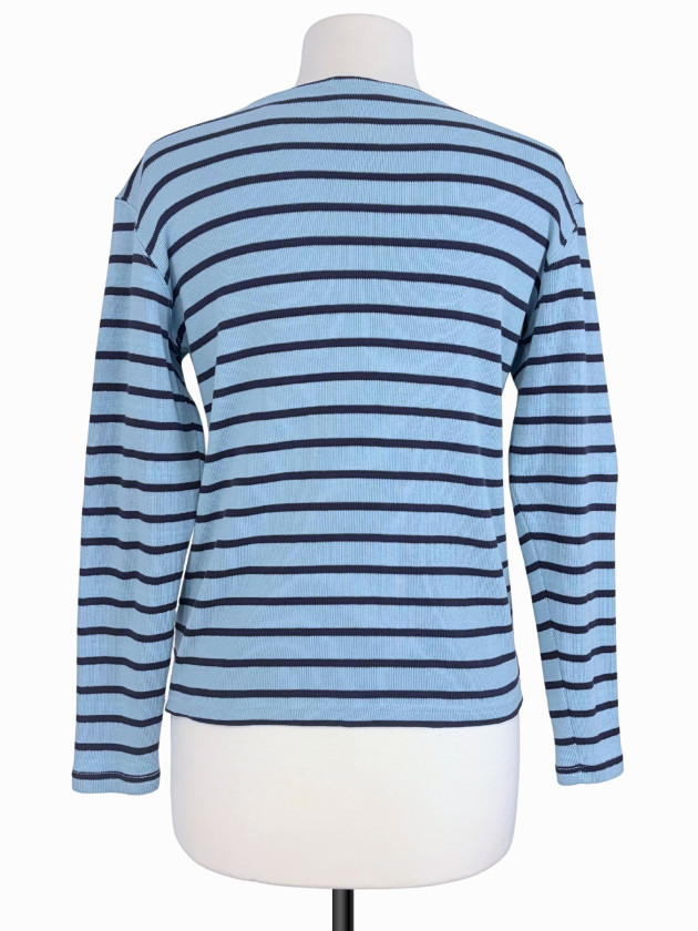 CAMISA RAYADA CELESTE