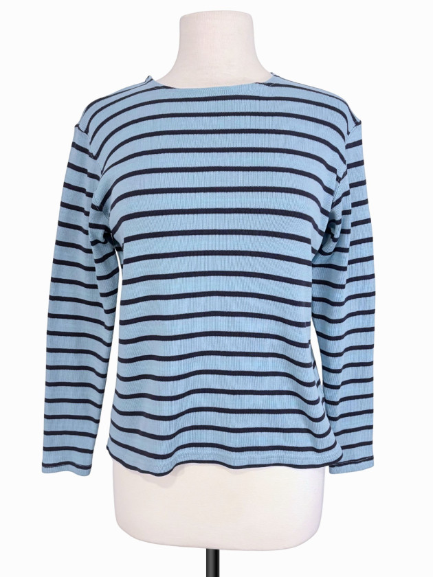 CAMISA RAYADA CELESTE