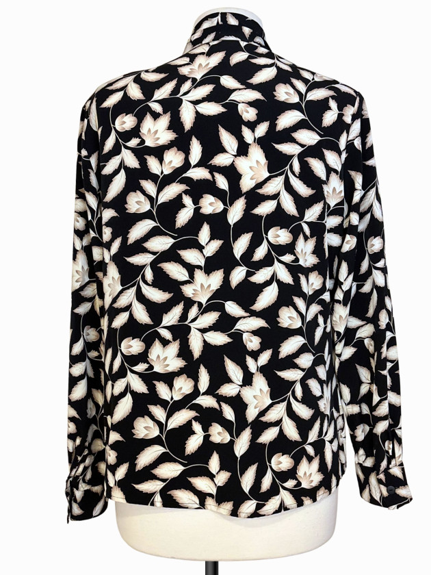 BLUSA VINTAGE CON ESTAMPADO FLORAL