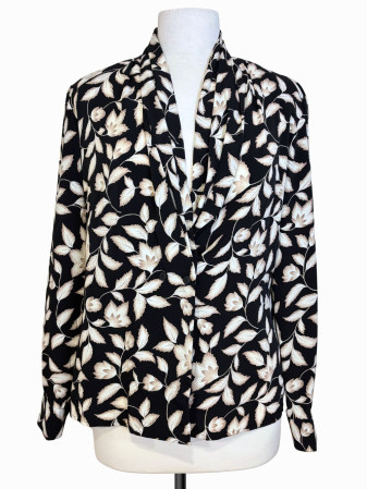 BLUSA VINTAGE CON ESTAMPADO FLORAL