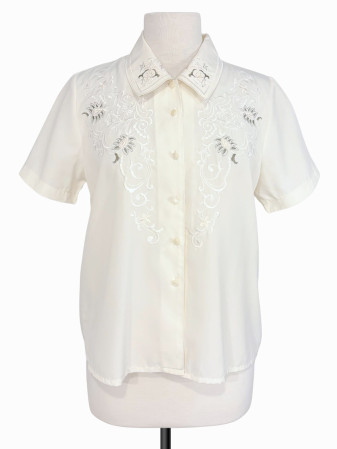 BLUSA VINTAGE BORDADA JAPONESA
