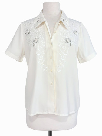 BLUSA VINTAGE BORDADA JAPONESA