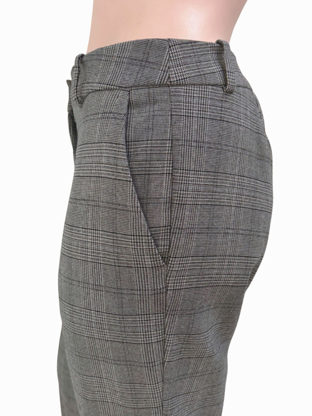 PANTALON CUADRICULADO H&M TONOS GRIS