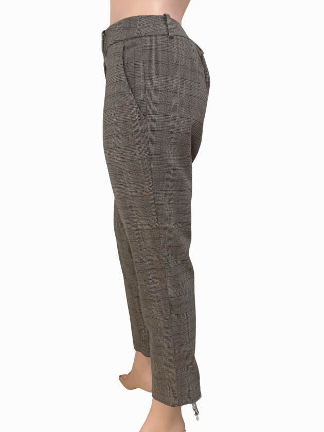 PANTALON CUADRICULADO H&M TONOS GRIS