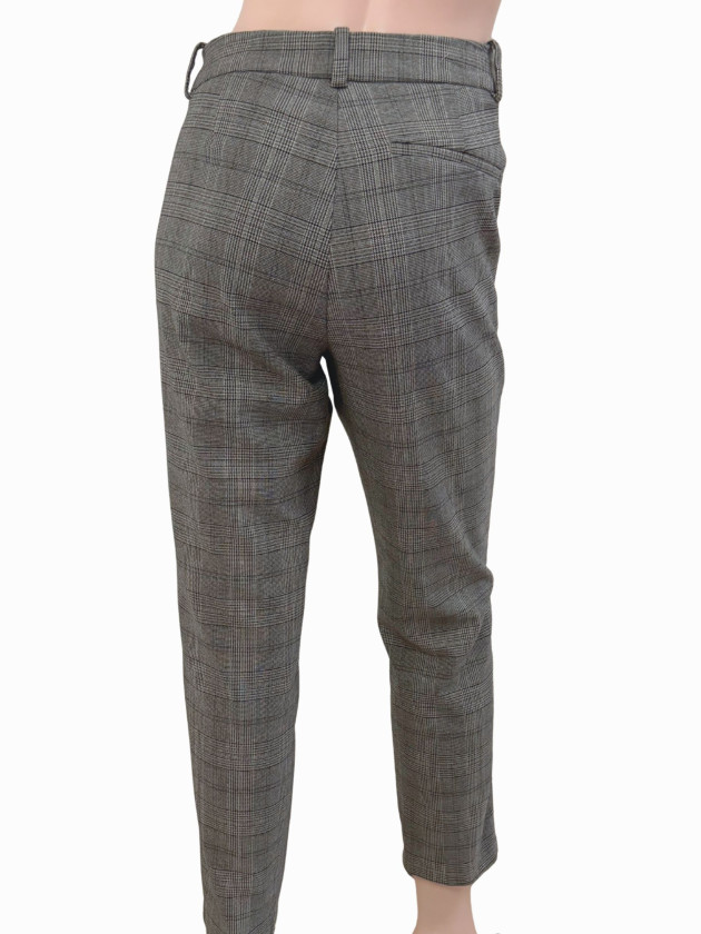 PANTALON CUADRICULADO H&M TONOS GRIS