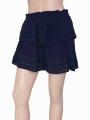 FALDA SHORT AZUL NEGRA CON ENCAJE