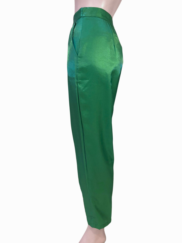 PANTALON VERDE SATINADO